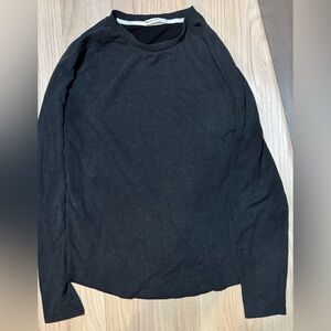 Marine Layer Charcoal Gray Double Knit Cozy Crewneck Sweatshirt Pullover M